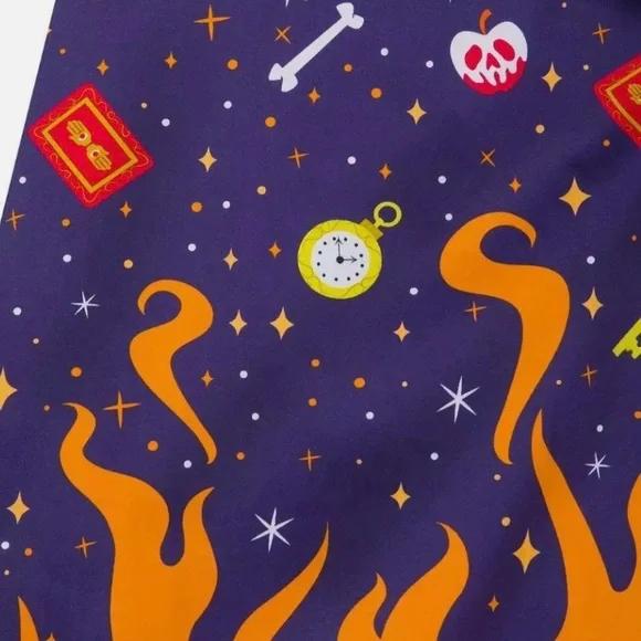 Disney Dress Shop Hocus Pocus Dress Size L tea length Halloween witches flames - Picture 5 of 13